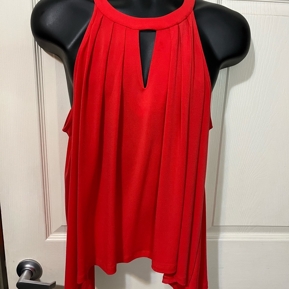 Elegant Orange Sleeveless Top
